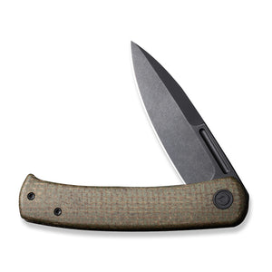 CIVIVI Knives™ Caetus Liner Lock C21025C-3 Green Burlap Micarta 14C28N Stainless Steel Pocket Knife