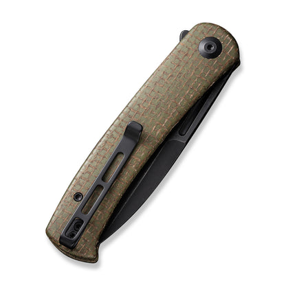CIVIVI Knives™ Caetus Liner Lock C21025C-3 Green Burlap Micarta 14C28N Stainless Steel Pocket Knife
