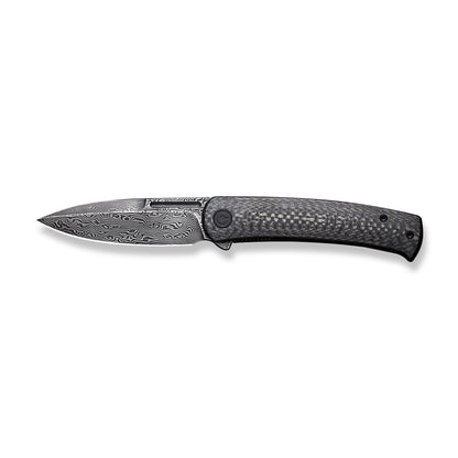 CIVIVI Knives™ Caetus Liner Lock C21025C-DS1 Black Twill Carbon Fiber Damascus Steel Pocket Knife