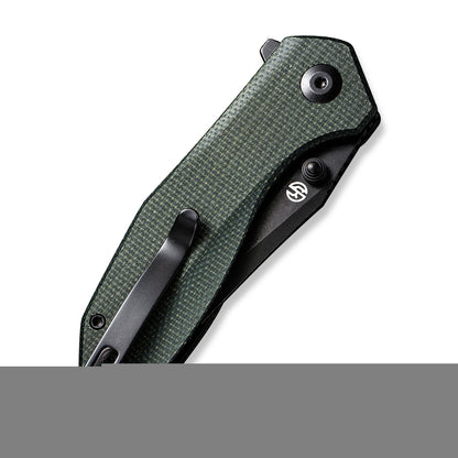 CIVIVI Knives™ Odd 22 Liner Lock C21032-2 Green Canvas Micarta 14C28N Stainless Steel Pocket Knife