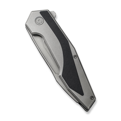 CIVIVI Knives™ Hypersonic Frame Lock C22011-2 Gray & Black Steel With G10 Inlay 14C28N Stainless Steel Pocket Knife