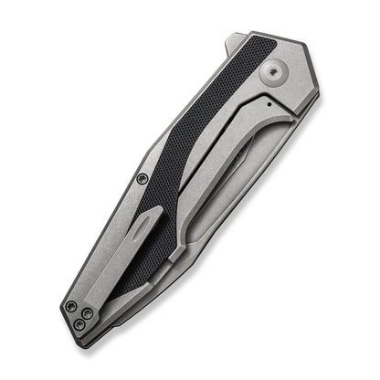 CIVIVI Knives™ Hypersonic Frame Lock C22011-2 Gray & Black Steel With G10 Inlay 14C28N Stainless Steel Pocket Knife