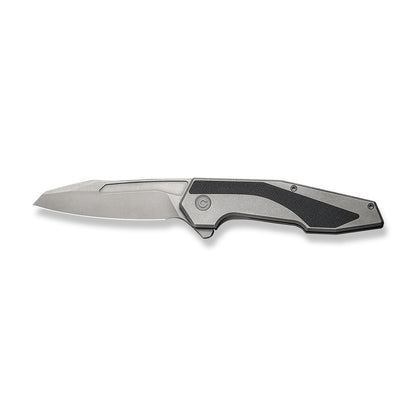 CIVIVI Knives™ Hypersonic Frame Lock C22011-2 Gray & Black Steel With G10 Inlay 14C28N Stainless Steel Pocket Knife
