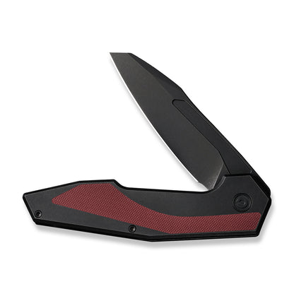 CIVIVI Knives™ Hypersonic Frame Lock C22011-3 Black & Burgundy Steel With G10 Inlay 14C28N Stainless Steel Pocket Knife