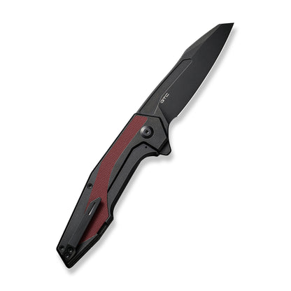 CIVIVI Knives™ Hypersonic Frame Lock C22011-3 Black & Burgundy Steel With G10 Inlay 14C28N Stainless Steel Pocket Knife