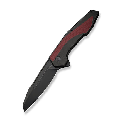 CIVIVI Knives™ Hypersonic Frame Lock C22011-3 Black & Burgundy Steel With G10 Inlay 14C28N Stainless Steel Pocket Knife