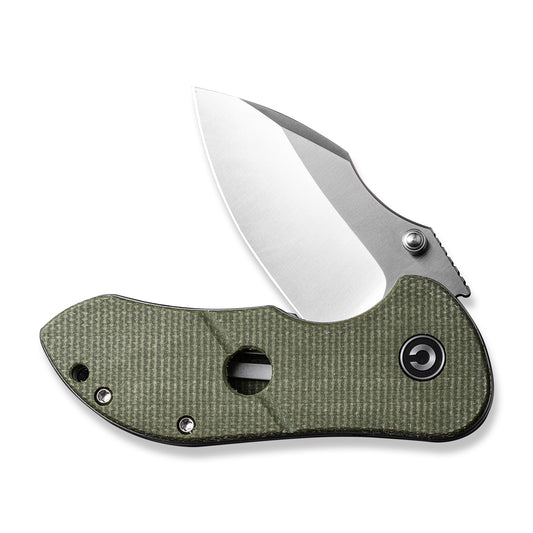 CIVIVI Knives™ Gordo Liner Lock C22018C-2 Olive Canvas Micarta D2 Semi-Stainless Steel Pocket Knife