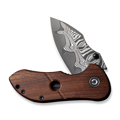 CIVIVI Knives™ Gordo Liner Lock C22018C-DS1 Guibourtia Wood Damascus Steel Pocket Knife