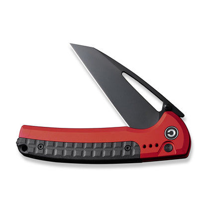 CIVIVI Knives™ Sentinel Strike Button Lock C22025B-1 Red Aluminum and Black FRN K110 Semi-Stainless Steel Pocket Knife