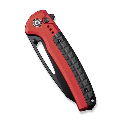 CIVIVI Knives™ Sentinel Strike Button Lock C22025B-1 Red Aluminum and Black FRN K110 Semi-Stainless Steel Pocket Knife