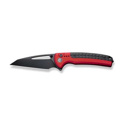 CIVIVI Knives™ Sentinel Strike Button Lock C22025B-1 Red Aluminum and Black FRN K110 Semi-Stainless Steel Pocket Knife