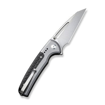 CIVIVI Knives™ Sentinel Strike Button Lock C22025B-2 Gray Aluminum and Black FRN K110 Semi-Stainless Steel Pocket Knife