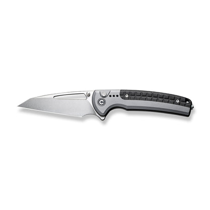 CIVIVI Knives™ Sentinel Strike Button Lock C22025B-2 Gray Aluminum and Black FRN K110 Semi-Stainless Steel Pocket Knife