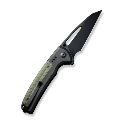 CIVIVI Knives™ Sentinel Strike Button Lock C22025B-3 Black Aluminum and OD Green FRN K110 Semi-Stainless Steel Pocket Knife