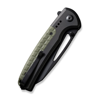 CIVIVI Knives™ Sentinel Strike Button Lock C22025B-3 Black Aluminum and OD Green FRN K110 Semi-Stainless Steel Pocket Knife