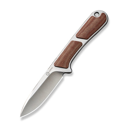 CIVIVI Knives™ Mini Elementum Fixed Blade C23010-2 Brown Linen Micarta Nitro-V Stainless Steel Knife