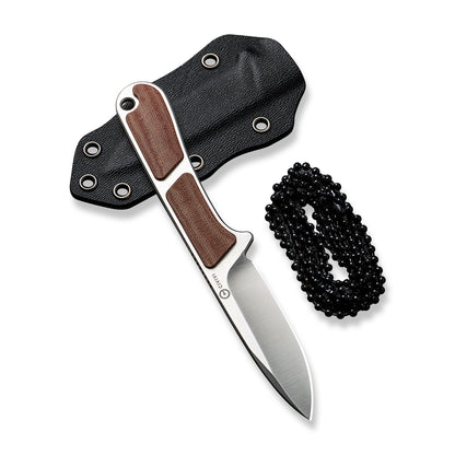 CIVIVI Knives™ Mini Elementum Fixed Blade C23010-2 Brown Linen Micarta Nitro-V Stainless Steel Knife