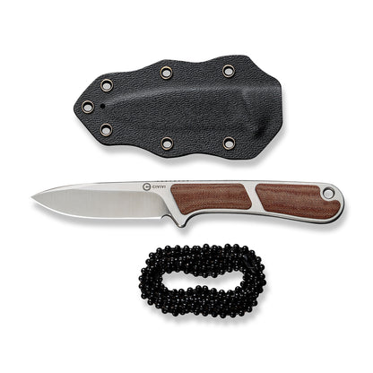 CIVIVI Knives™ Mini Elementum Fixed Blade C23010-2 Brown Linen Micarta Nitro-V Stainless Steel Knife