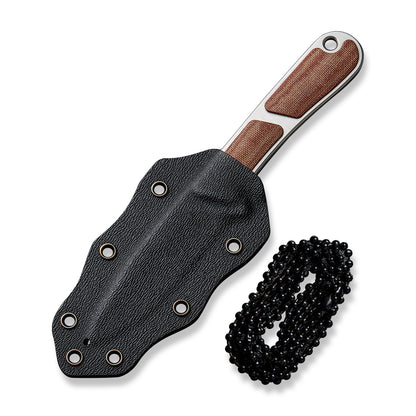 CIVIVI Knives™ Mini Elementum Fixed Blade C23010-2 Brown Linen Micarta Nitro-V Stainless Steel Knife