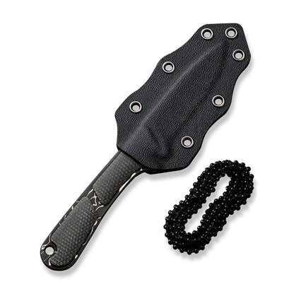 CIVIVI Knives™ Mini Elementum Fixed Blade C23010-DS1 Dark Green Canvas Micarta Damascus Steel Knife