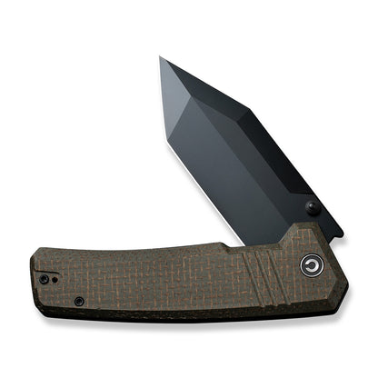 CIVIVI Knives™ Bhaltair Liner Lock C23024-3 Green Burlap Micarta 14C28N Stainless Steel Pocket Knife