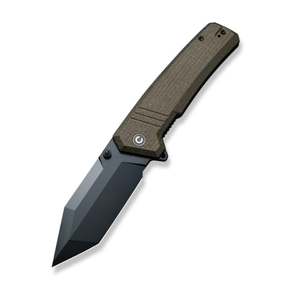 CIVIVI Knives™ Bhaltair Liner Lock C23024-3 Green Burlap Micarta 14C28N Stainless Steel Pocket Knife