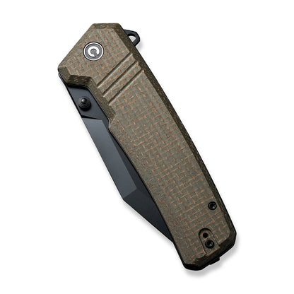 CIVIVI Knives™ Bhaltair Liner Lock C23024-3 Green Burlap Micarta 14C28N Stainless Steel Pocket Knife