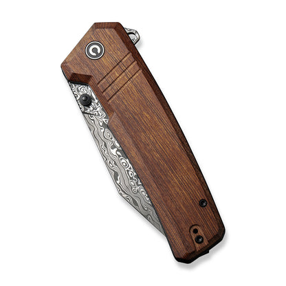 CIVIVI Knives™ Bhaltair Liner Lock C23024-DS1 Guibourtia Wood Damascus Steel Pocket Knife