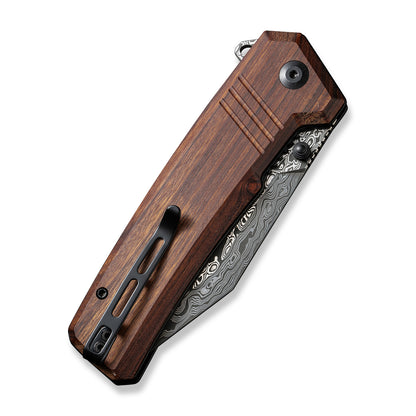 CIVIVI Knives™ Bhaltair Liner Lock C23024-DS1 Guibourtia Wood Damascus Steel Pocket Knife