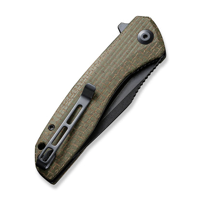 CIVIVI Knives™ Baklash Liner Lock C801K Coarse Green Micarta 9Cr18MoV Stainless Steel Pocket Knife