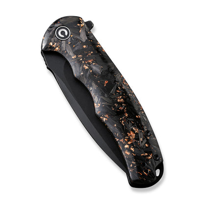 CIVIVI Knives™ Praxis Liner Lock C803I Carbon Fiber & Copper Shred 9Cr18MoV Stainless Steel Pocket Knife