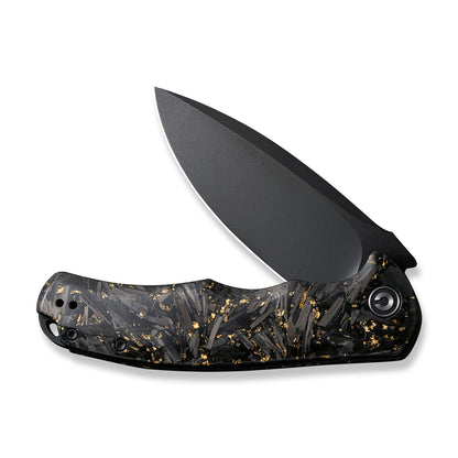 CIVIVI Knives™ Praxis Liner Lock C803J Carbon Fiber & Golden Shred 9Cr18MoV Stainless Steel Pocket Knife