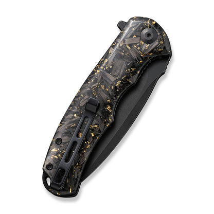 CIVIVI Knives™ Praxis Liner Lock C803J Carbon Fiber & Golden Shred 9Cr18MoV Stainless Steel Pocket Knife