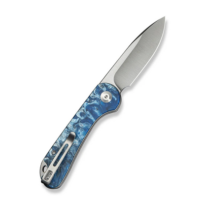CIVIVI Knives™ Elementum Slip-joint C18062AJ-4 Blue Ocean Resin 14C28N Stainless Steel Pocket Knife