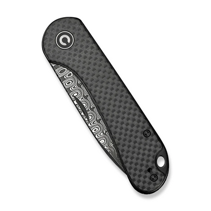 CIVIVI Knives™ Elementum Slip-joint C18062AJ-DS1 Twill Carbon Fiber Damascus Steel Pocket Knife