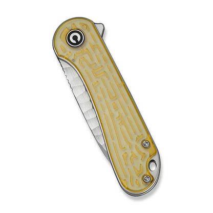 CIVIVI Knives™ Elementum Liner Lock C18062AM-2 Yellow Ultem Nitro-V Stainless Steel Pocket Knife