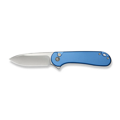 CIVIVI Knives™ Elementum 2 Button Lock C18062PD-2 Blue Anodized Aluminum Nitro-V Stainless Steel Pocket Knife
