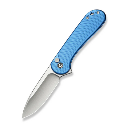 CIVIVI Knives™ Elementum 2 Button Lock C18062PD-2 Blue Anodized Aluminum Nitro-V Stainless Steel Pocket Knife