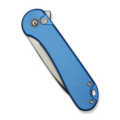 CIVIVI Knives™ Elementum 2 Button Lock C18062PD-2 Blue Anodized Aluminum Nitro-V Stainless Steel Pocket Knife
