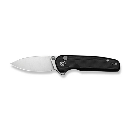 CIVIVI Knives™ Mini Shakan Button Lock C20052F-1 Black Anodized Aluminum Nitro-V Stainless Steel Pocket Knife