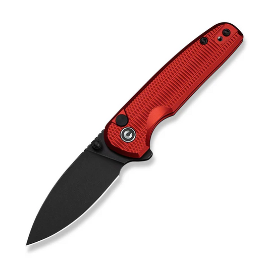 CIVIVI Knives™ Mini Shakan Button Lock C20052F-2 Red Anodized Aluminum Nitro-V Stainless Steel Pocket Knife
