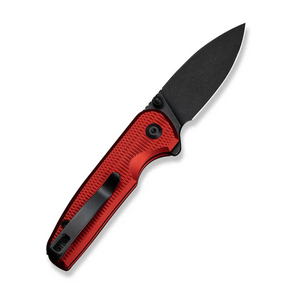 CIVIVI Knives™ Mini Shakan Button Lock C20052F-2 Red Anodized Aluminum Nitro-V Stainless Steel Pocket Knife
