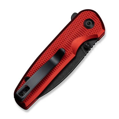 CIVIVI Knives™ Mini Shakan Button Lock C20052F-2 Red Anodized Aluminum Nitro-V Stainless Steel Pocket Knife