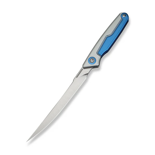CIVIVI Knives™ Shawka Folding Fillet Liner Lock C22029B-2 Blue & Silver Anodized Aluminum 14C28N Stainless Steel Knife