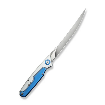 CIVIVI Knives™ Shawka Folding Fillet Liner Lock C22029B-2 Blue & Silver Anodized Aluminum 14C28N Stainless Steel Knife