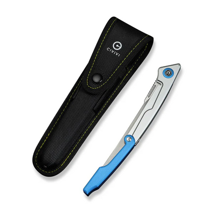 CIVIVI Knives™ Shawka Folding Fillet Liner Lock C22029B-2 Blue & Silver Anodized Aluminum 14C28N Stainless Steel Knife