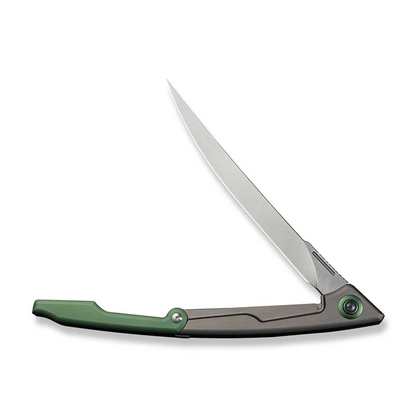 CIVIVI Knives™ Shawka Folding Fillet Liner Lock C22029B-3 Green & Gray Anodized Aluminum 14C28N Stainless Steel Knife