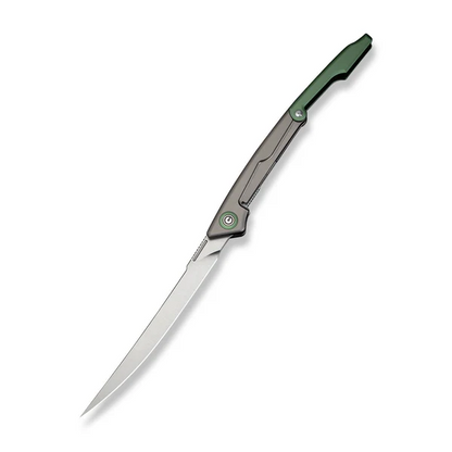 CIVIVI Knives™ Shawka Folding Fillet Liner Lock C22029B-3 Green & Gray Anodized Aluminum 14C28N Stainless Steel Knife