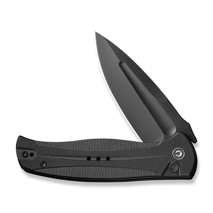 CIVIVI Knives™ Incindie Button Lock C23053-1 Black G10 14C28N Stainless Steel Pocket Knife