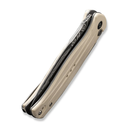 CIVIVI Knives™ Incindie Button Lock C23053-DS1 White G10 Damascus Steel Pocket Knife